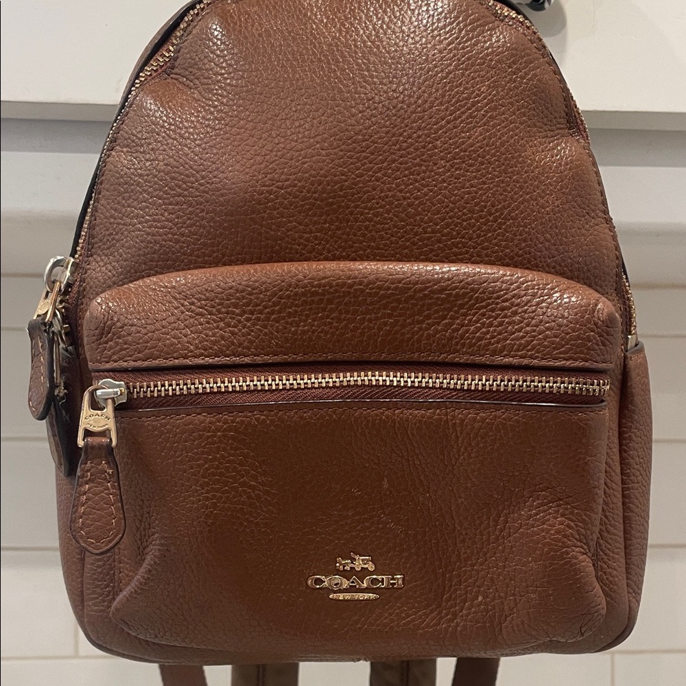 Coach Brown Leather Backpack Mini - image 3